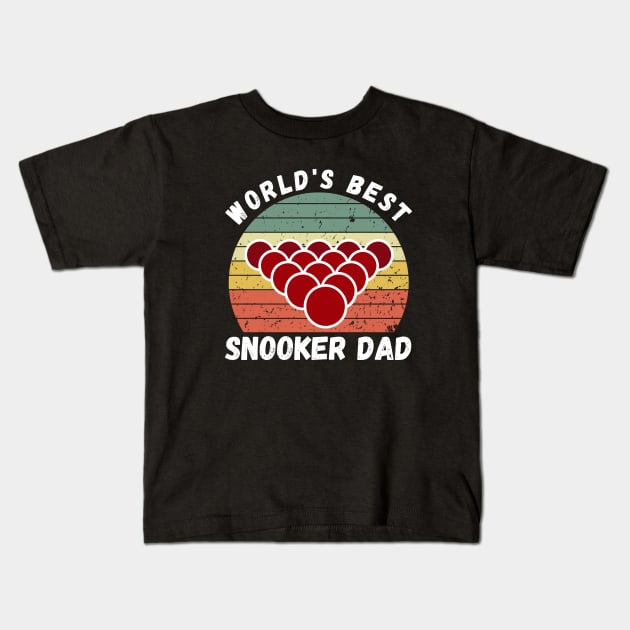 Snooker Dad Kids T-Shirt by footballomatic